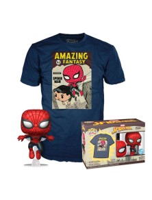 Set Figura Pop & Tee Marvel Spiderman Comic Cover Funko Taglia S