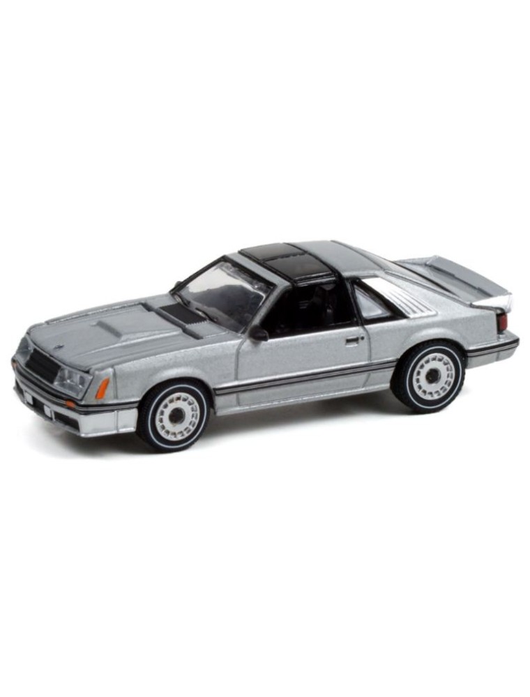 Greenlight - Ford Mustang GT 1982 1/64 argento metallizzato