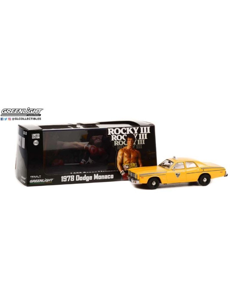 Greenlight - Dodge Monaco Taxy Rocky III 1982 1/43 City Cab Co.