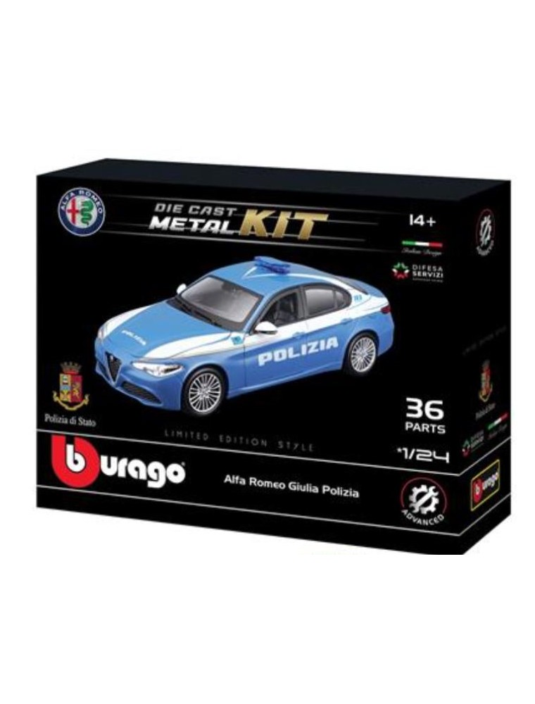 Bburago - Kit di montaggio Alfa Giulia Polizia 1/24