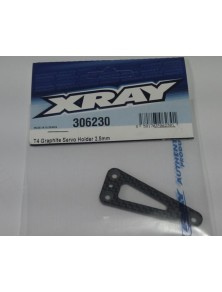 XRay - SUPPORTO SERVO GRAFITE      T4 2,5mm