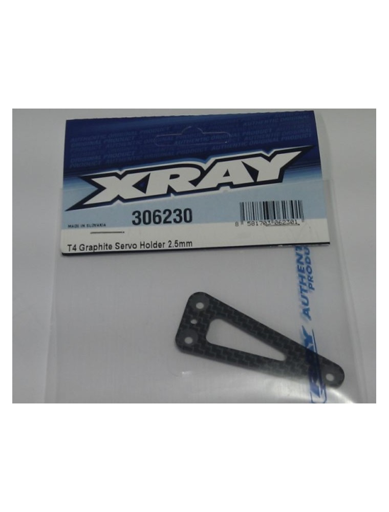 XRay - SUPPORTO SERVO GRAFITE      T4 2,5mm