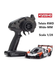 Kyosho - McLaren Senna GTR White-Red Mini-Z RWD Wide-MM 1/28