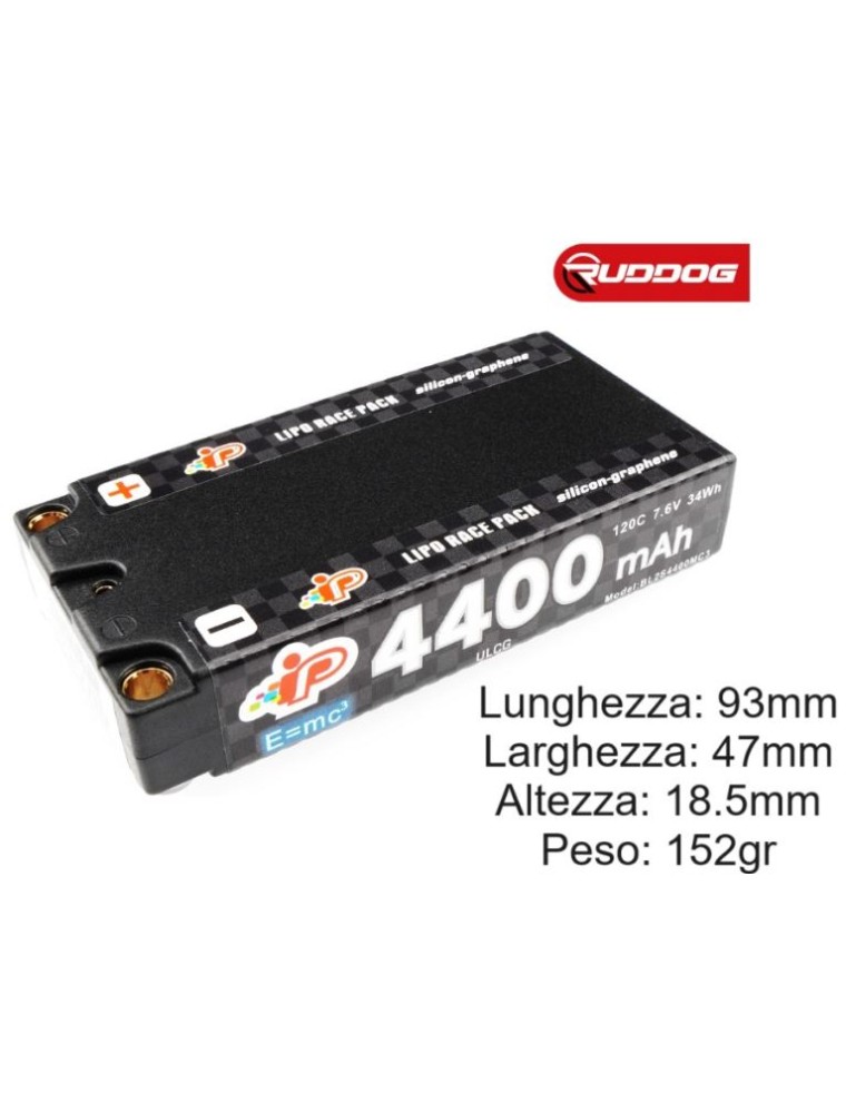 Intellect - LiPo Intellect shorty 7,6v HV 4400mAh 120C Graphene PanCar