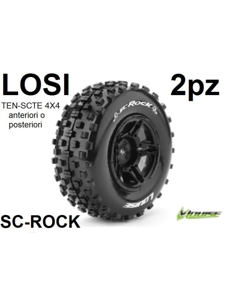 LOUISE RC - GOMME SC-ROCK LOSI TEN-SCTE 4X4  1/10 2pz ANTERIORI O POSTERIORI