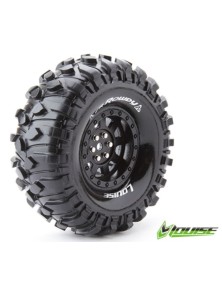 LOUISE RC - Gomme + cerchi neri 1.9 CR-Rowdy 121mm 2pz 1/10 per crawler	