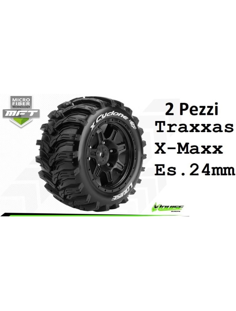 LOUISE RC - Gomme X-Cyclone per Traxxas X-Maxx 2pz Esagono 24mm 4.3