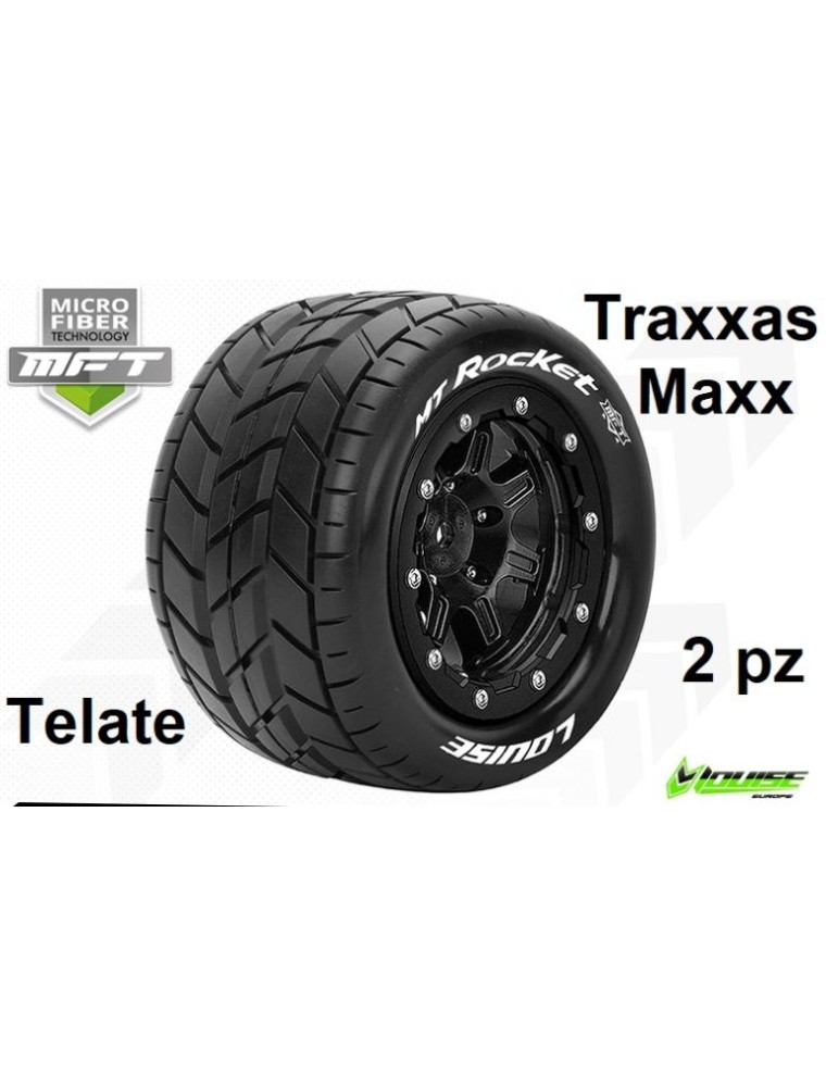 LOUISE RC - Gomme stradali MFT MT-Rocket Traxxas Maxx 2pz incollate su cerchi