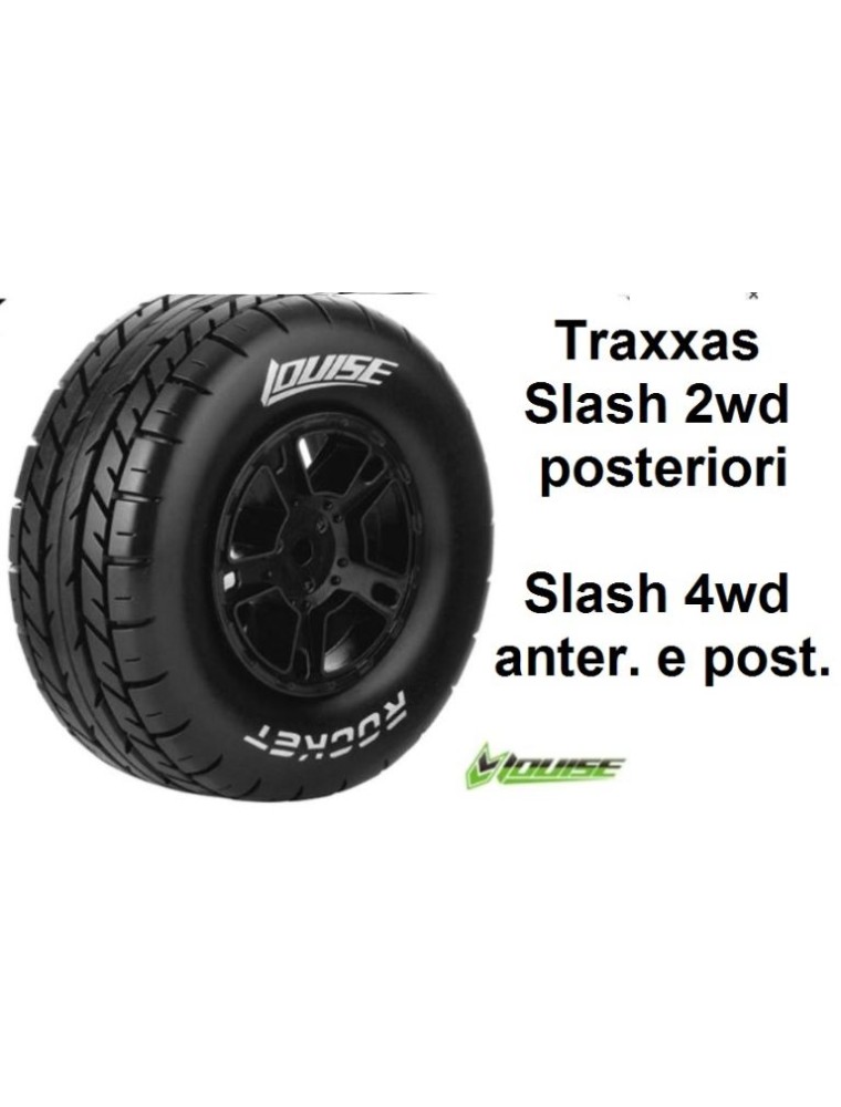 LOUISE RC - Gomme stradali posteriori Slash 2wd coppia SC-Rocket Short Course