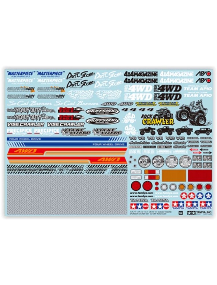 Tamiya - ADESIVI CAR SPONSOR OFF-ROAD