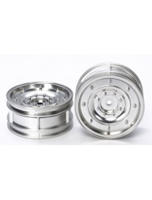 Tamiya - CERCHI TOURING OFFSET+2   26mm MATTE PLATED DISH SILVER 2pz