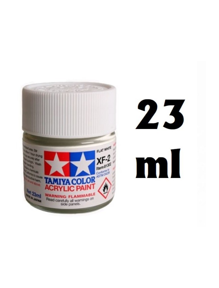 Tamiya - Colore acrilico grande XF-2 bianco 1pz da 23ml opaco