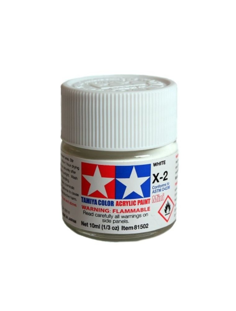 Tamiya - Colore acrilico X-2 White 1pz da 10ml  lucido