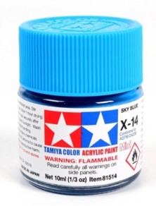 Tamiya - Colore acrilico X-14 Sky Blue 6pz da 10ml  lucido