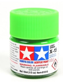 Tamiya - Colore acrilico X-15 Light Green 6pz da 10ml  lucido