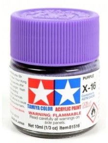 Tamiya - Colore acrilico X-16 Purple 6pz da 10ml  lucido