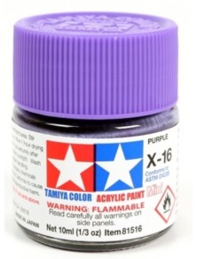 Tamiya - Colore acrilico X-16 Purple 1pz da 10ml  lucido