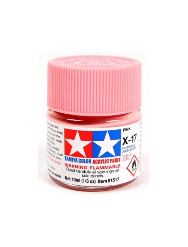 Tamiya - Colore acrilico X-17 Pink 1pz da 10ml  lucido