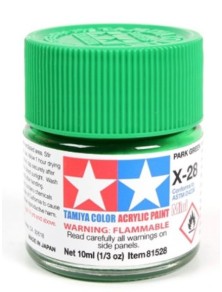 Tamiya - Colore acrilico X-28 Park Green 6pz da 10ml  lucido