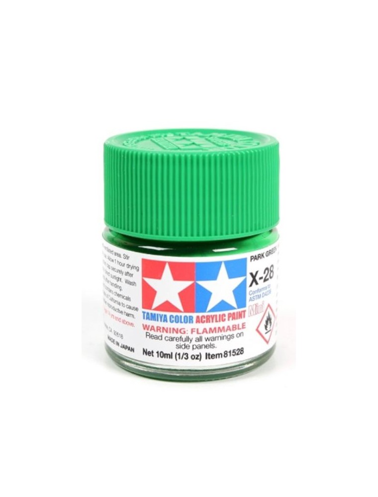 Tamiya - Colore acrilico X-28 Park Green 6pz da 10ml  lucido