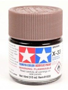 Tamiya - Colore acrilico X-33 Bronze 6pz da 10ml  lucido