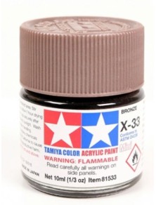 Tamiya - Colore acrilico X-33 Bronze 1pz da 10ml  lucido