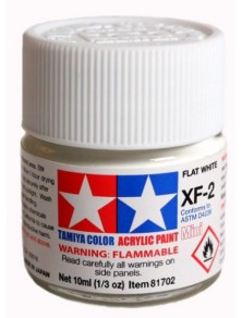 Tamiya - Colore acrilico XF-2 Flat White 6pz da 10ml  opaco