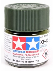 Tamiya - Colore acrilico XF-13 J.a. Green 6pz da 10ml  opaco