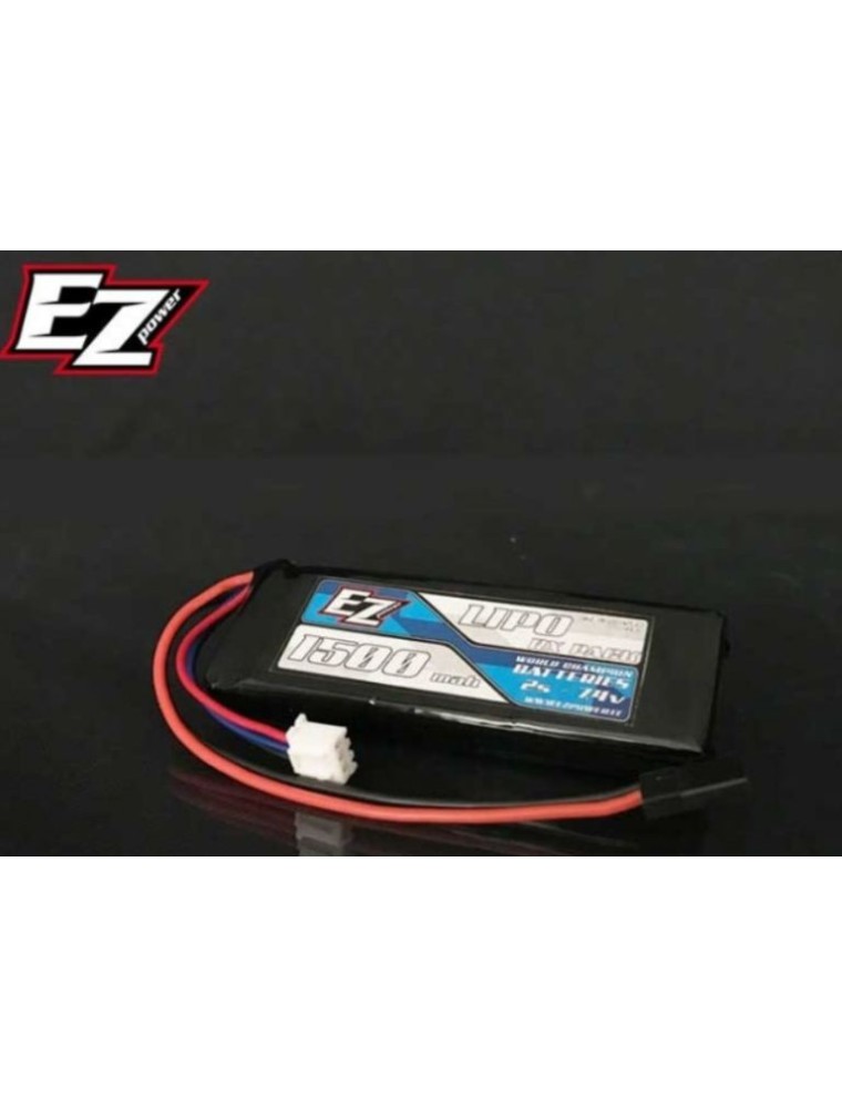 EZ-power - Pacco LiPo RX 7,4v 1500mAh ideale per 1/10 touring a scoppio