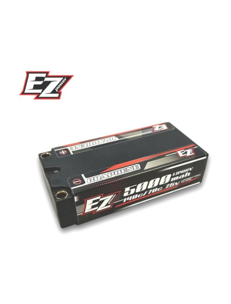 EZ-power - LiPo HV 7,6v Shorty LCG 5000mAh 2s 70/140C graphene fori da 5mm