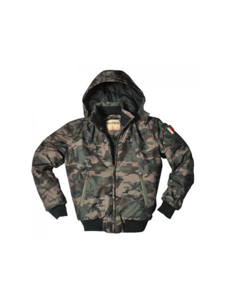 Korps - BOMBER IMBOTTITO WOODLAND    M MEDIA GIACCA VINTAGE