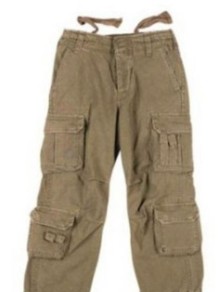 Follow me - PANTALONE BEIGE CAMO        XS EXTRA SMALL AIRBORNE