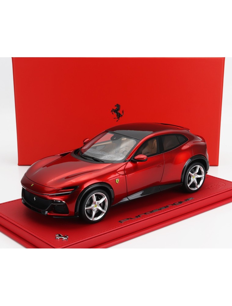 FERRARI - PUROSANGUE SUV 2022 - CON VETRINA - WITH SHOWCASE - ROSSO PORTOFINO - RED MET