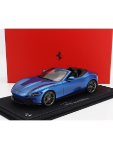 FERRARI - ROMA SPIDER OPEN 2020 - CON VETRINA - WITH SHOWCASE - BLU CORSA - BLUE MET