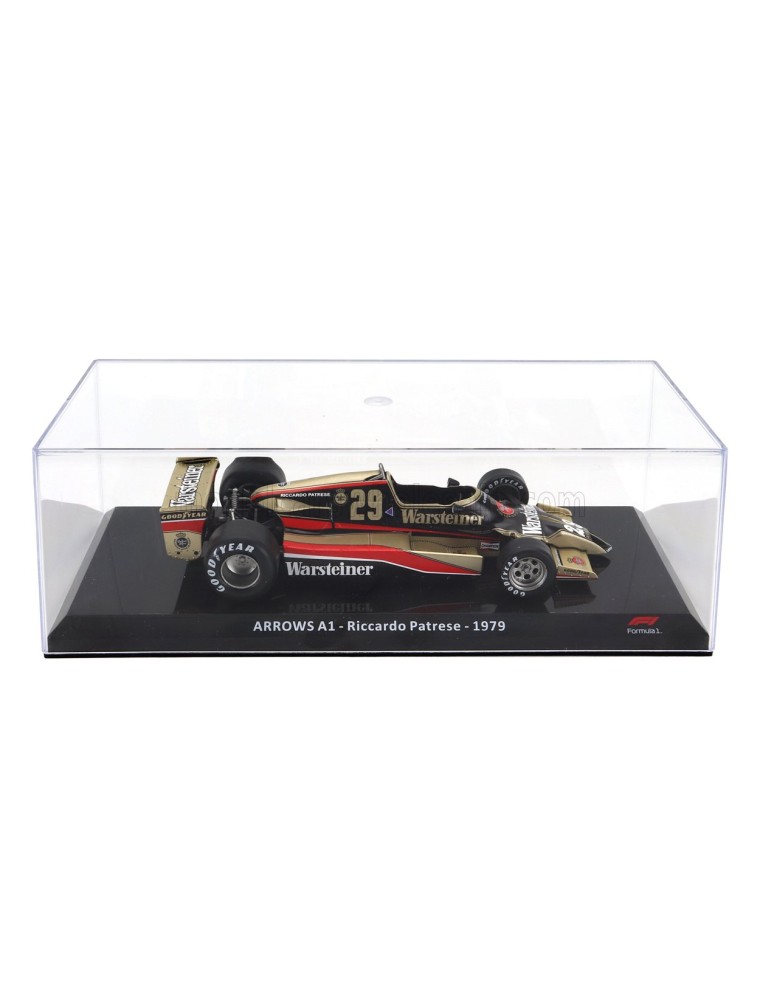 ARROWS - F1  A1 WARTSEINER N 29 SEASON 1979 RICCARDO PATRESE - CON VETRINA - WITH SHOWCASE - GOLD BLACK RED