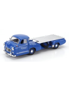 MERCEDES BENZ - TRUCK RACING CAR TRANSPORTER RENNABTEILUNG 1955 - BLUE SILVER