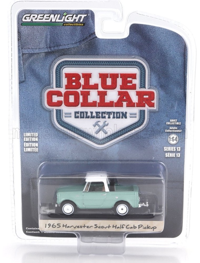 HARVESTER - SCOUT HALF CAB PICK-UP 1965 - GREEN MET WHITE