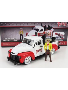 CHEVROLET - CHEVY PICK-UP TAPATIO 1953 WITH CHARRO FIGURE - WHITE RED