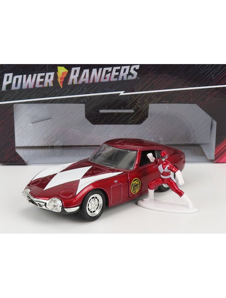 TOYOTA - 2000GT COUPE 1967 WITH POWER RANGERS FIGURE - RED MET WHITE