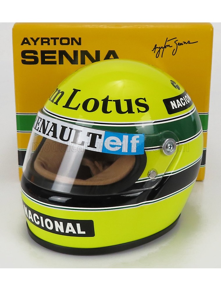 BELL HELMET - F1  CASCO HELMET TEAM LOTUS 97T RENAULT TURBO N 12 SEASON 1985 AYRTON SENNA - YELLOW