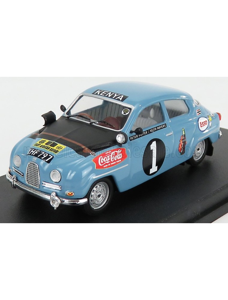 SAAB - 96 N 1 RALLY EAST AFRICAN SAFARI 1963 K.MAYERS - P.POTTER - LIGHT BLUE BLACK