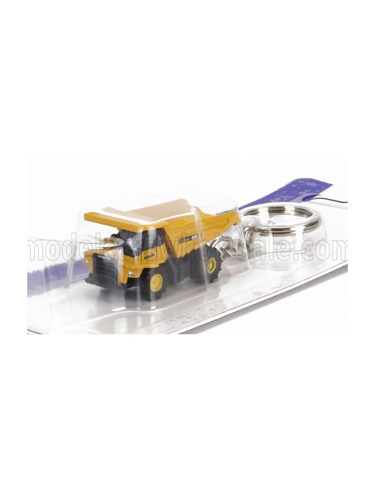 KOMATSU - PORTACHIAVI - KEYRING HD605 CASSONE RIBALTABILE CAVA MINERARIA - MINING TRUCK - YELLOW BLACK