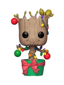 DC Comics Funko Pop Marvel Vinile Figura Groot con Luci Vacanze di Natale 9 cm