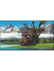 STUDIO GHIBLI HOWL'S MOVING CASTLE WOOD PANEL POSTER