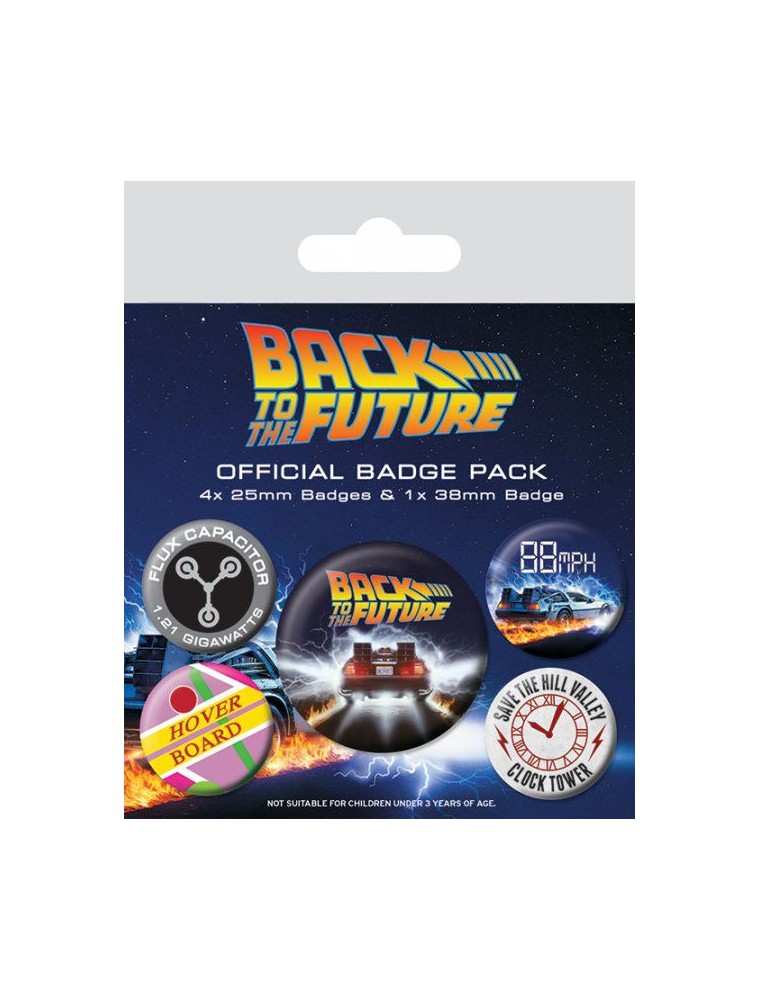 Ritorno Al Futuro Spilla Badges 5-pack Delorean Pyramid International