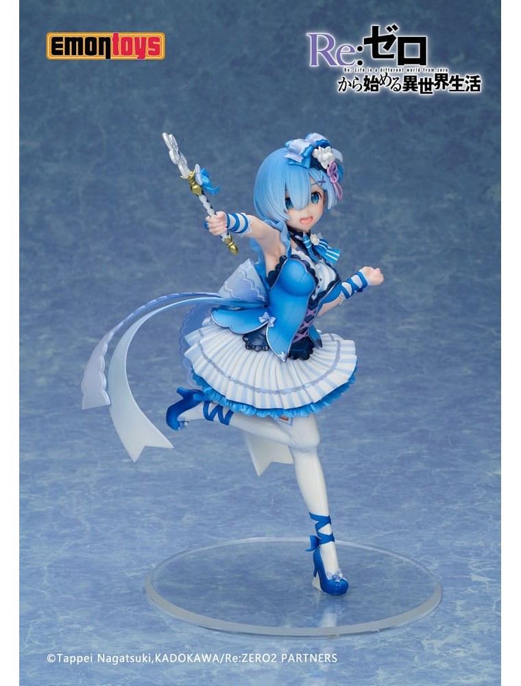 Re:zero - Starting Life In Another World Pvc Statua 1/7 Rem Magical Girl Ver. 28 Cm Emon Toys