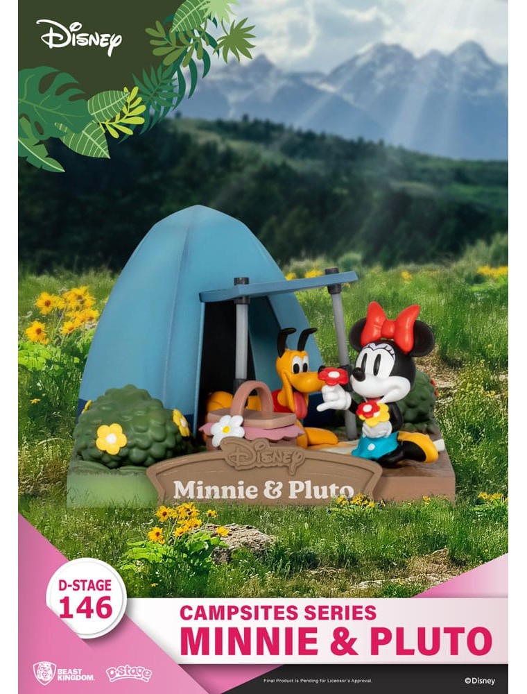 Disney D-Stage Campsite Series PVC Diorama Mini & Pluto 10 Cm Beast Kingdom Toys