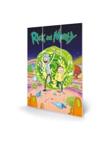 Rick E Morty In Legno Wall Art Portal 20 X 30 Cm Pyramid International