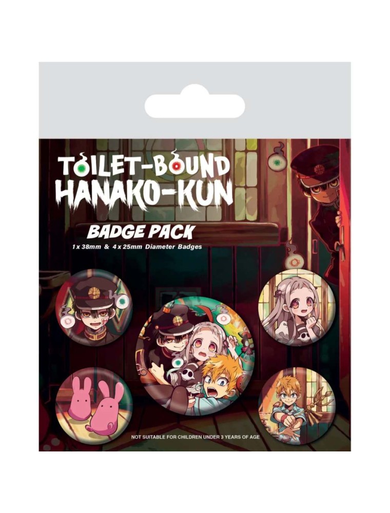 BADGE PACK TOILET BOUND HANAKO-KUN Spilla Pyramid International