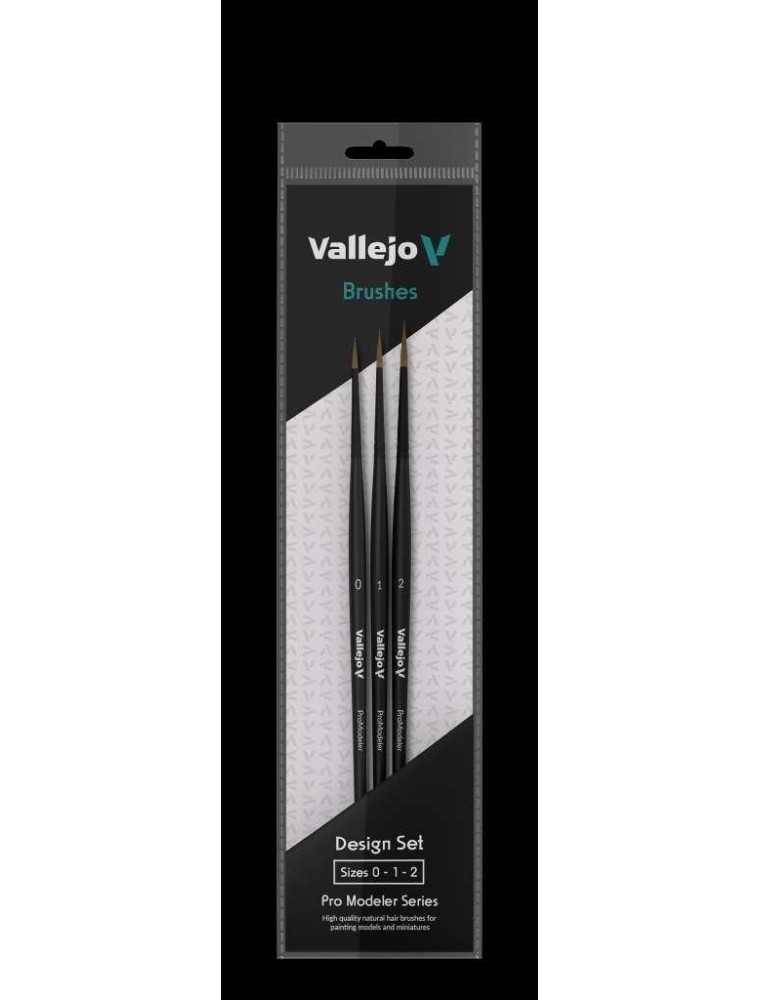 BRUSH PRO DESIGN NATURAL SET B01991 Colori Vallejo